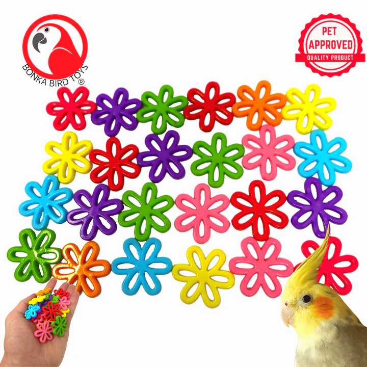 COLORFUL PLASTIC FLOWERS 24PK