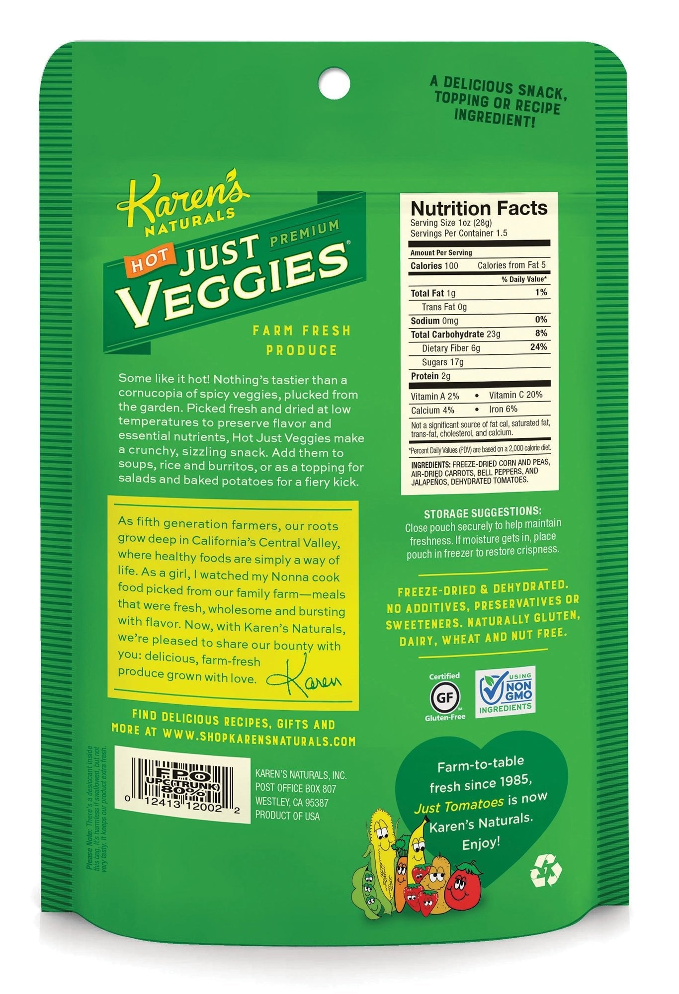 Just Hot Veggies, 3oz