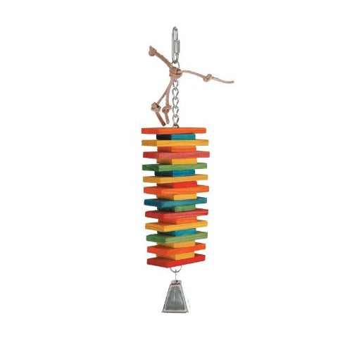 Slat Toy with Leather and Bell