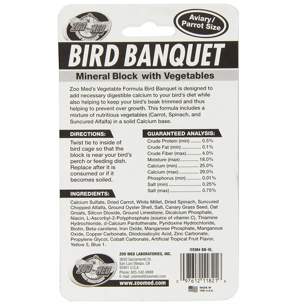 Zoo Med Bird Banquet Veggie Mineral Treat, Large