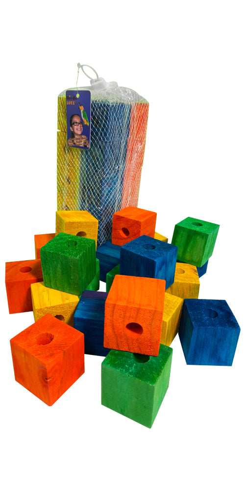 Birds love LG Wood Blocks 1inx1/2in 20pc