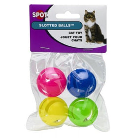 Slotted Balls with Bells, 4 pack