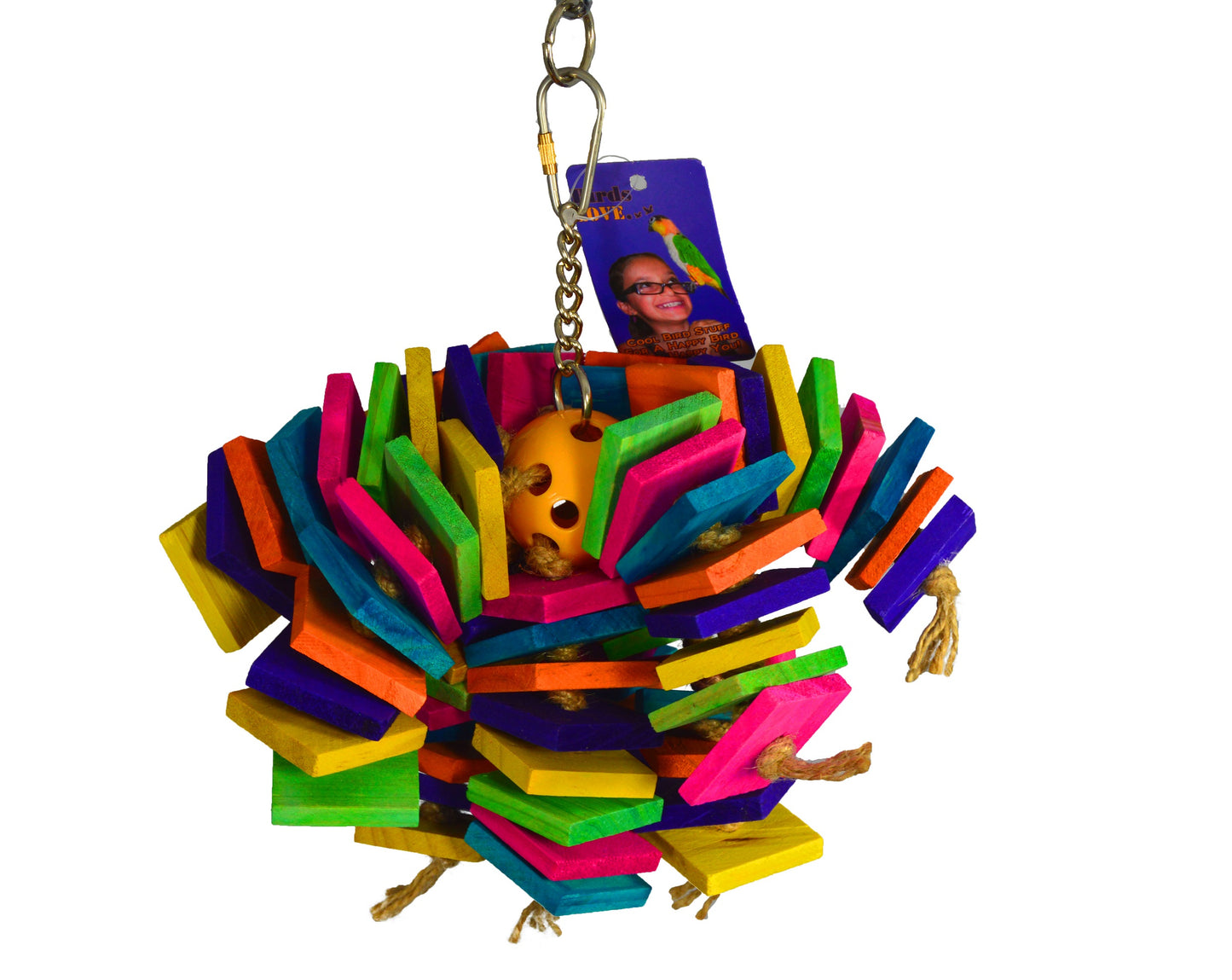 Birds LOVE Plastic Ball 8 Strand, Small