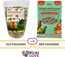 Birds LOVE All Natural Garden Blend Bird Food for Conures - Sunflower Free 2lb