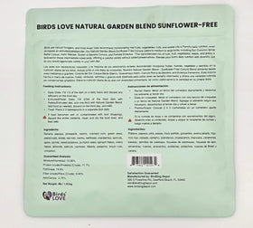 Birds LOVE All Natural Garden Blend Bird Food for Conures - Sunflower Free 4lb