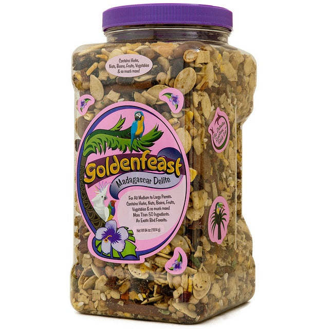 Goldenfeast Madagascar Delite Bird Food 64 oz Golden Cockatoo