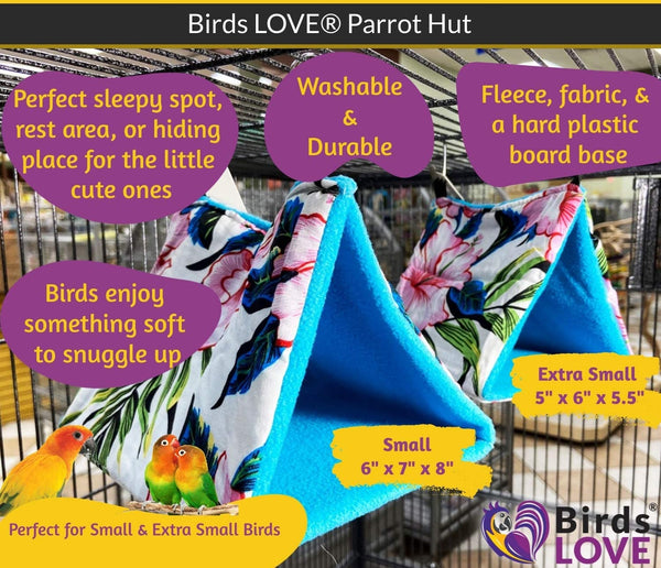 Birds LOVE Parrot Hut for Extra Small Birds