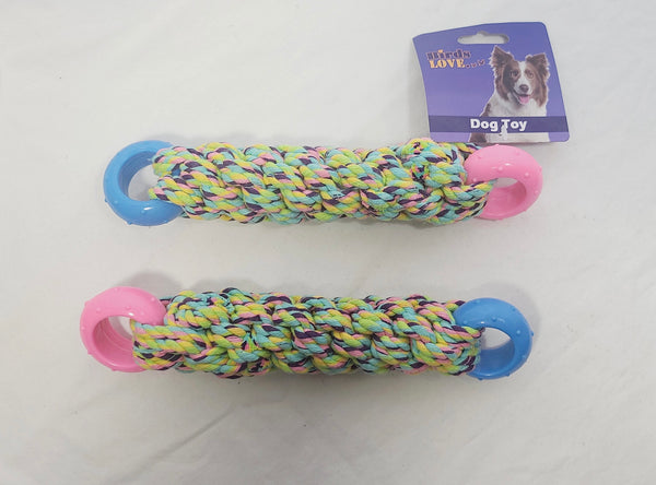 LG CHEW DOG TOY WITH CHEW RINGS 2/Pk