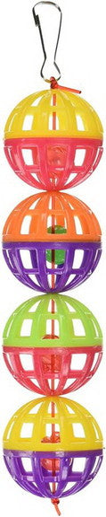 4 LATTICE BALLS WITH BELLS