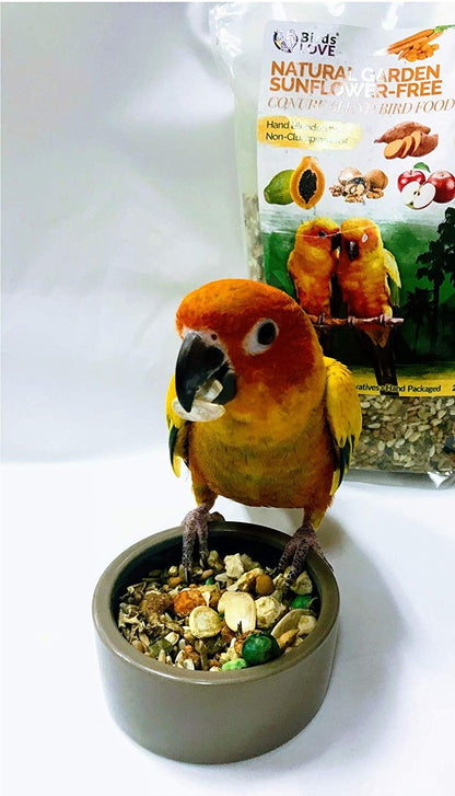 Birds LOVE All Natural Garden Blend Bird Food for Conures - Sunflower Free