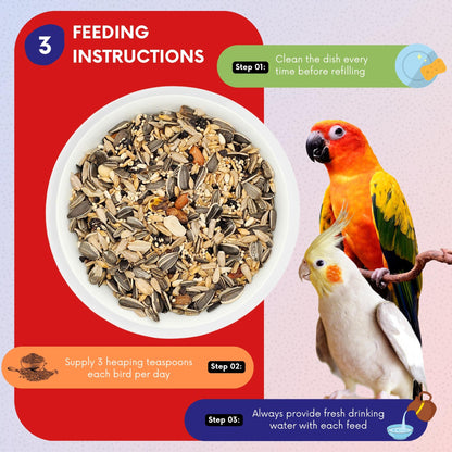 5LB 3400 Wholesome Conure & Cockatiel Blend