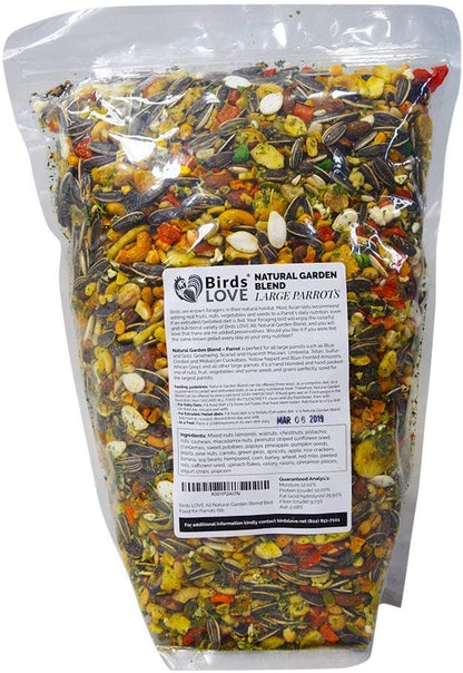 Birds LOVE All Natural Garden Blend Bird Food for Conures - Sunflower Free
