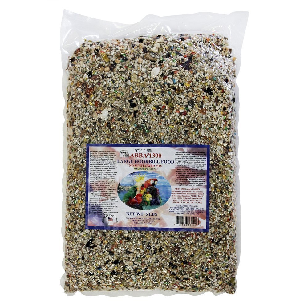 ABBA 1300 Bird Foods Large Hookbill No Sunflower Mix - 5 lb