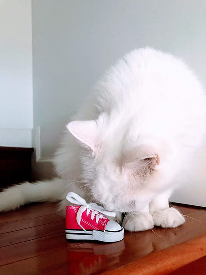 Birds LOVE 6 pk 1-Grommet only Mini Sneakers Shoes or Rubber Sandal Toys for Birds, Cats, Ferrets, Rabbits, Guinea Pigs and Small Animals