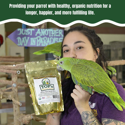 TOP's All in One Seed Mix for Large Birds, Non-GMO, Peanut Soy & Corn Free, USDA Organic Certified, 5 lb