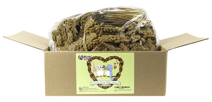 Birds LOVE French Kissed Spray Millet for Birds - Parakeets, Cockatiels, Lovebirds, Finches, Budgies, Canaries, Cockatoos - Natural & Healthy Bird Millet - Parakeet Food & Treats for All Parrots 5lbs