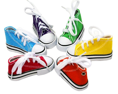 Birds LOVE 6 pk 1-Grommet only Mini Sneakers Shoes or Rubber Sandal Toys for Birds, Cats, Ferrets, Rabbits, Guinea Pigs and Small Animals