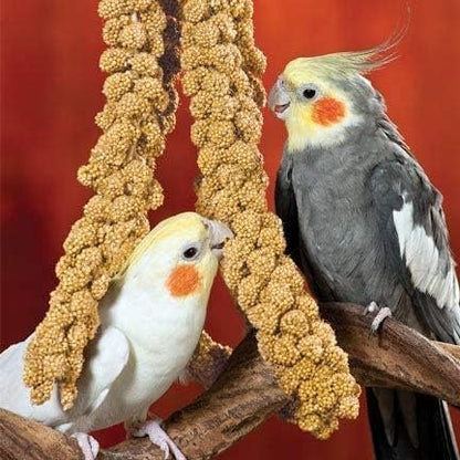Nemeth Farms- GMO-Free Sun Dried Spray Millet | (No Stems Only Edible Tops) The Original Bird Treat and Supplement for All Pet Birds Parakeets, Cockatiels, Lovebirds and Finches 25lbs
