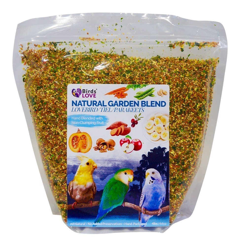 Birds LOVE All Natural Garden Blend Bird Food for Conures - Sunflower Free