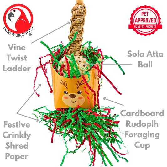 Christmas Crinkle Rudolph Forager