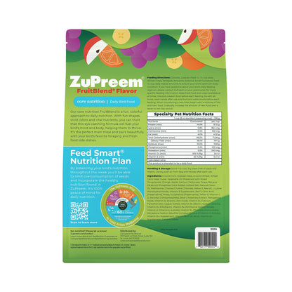 Zupreem FruitBlend Diet for Parrots & Conures, 12 lbs