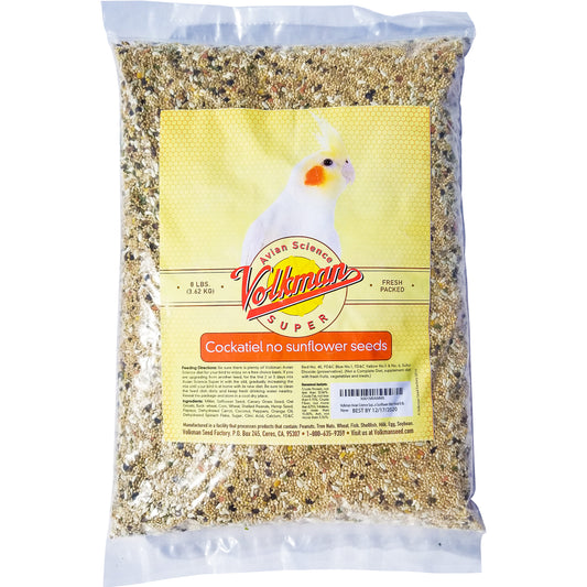 Volkman Avian Science Super Cockatiel No Sunflower Bird Food