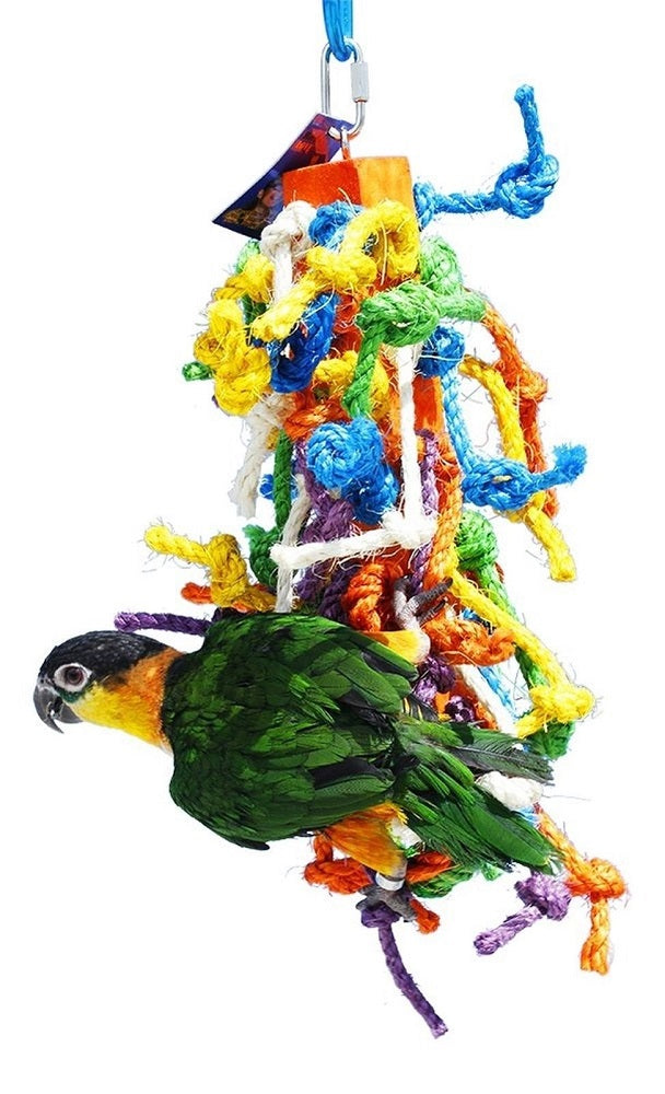Birds LOVE Sisal Rope Wood Block for Small and Medium Size Birds