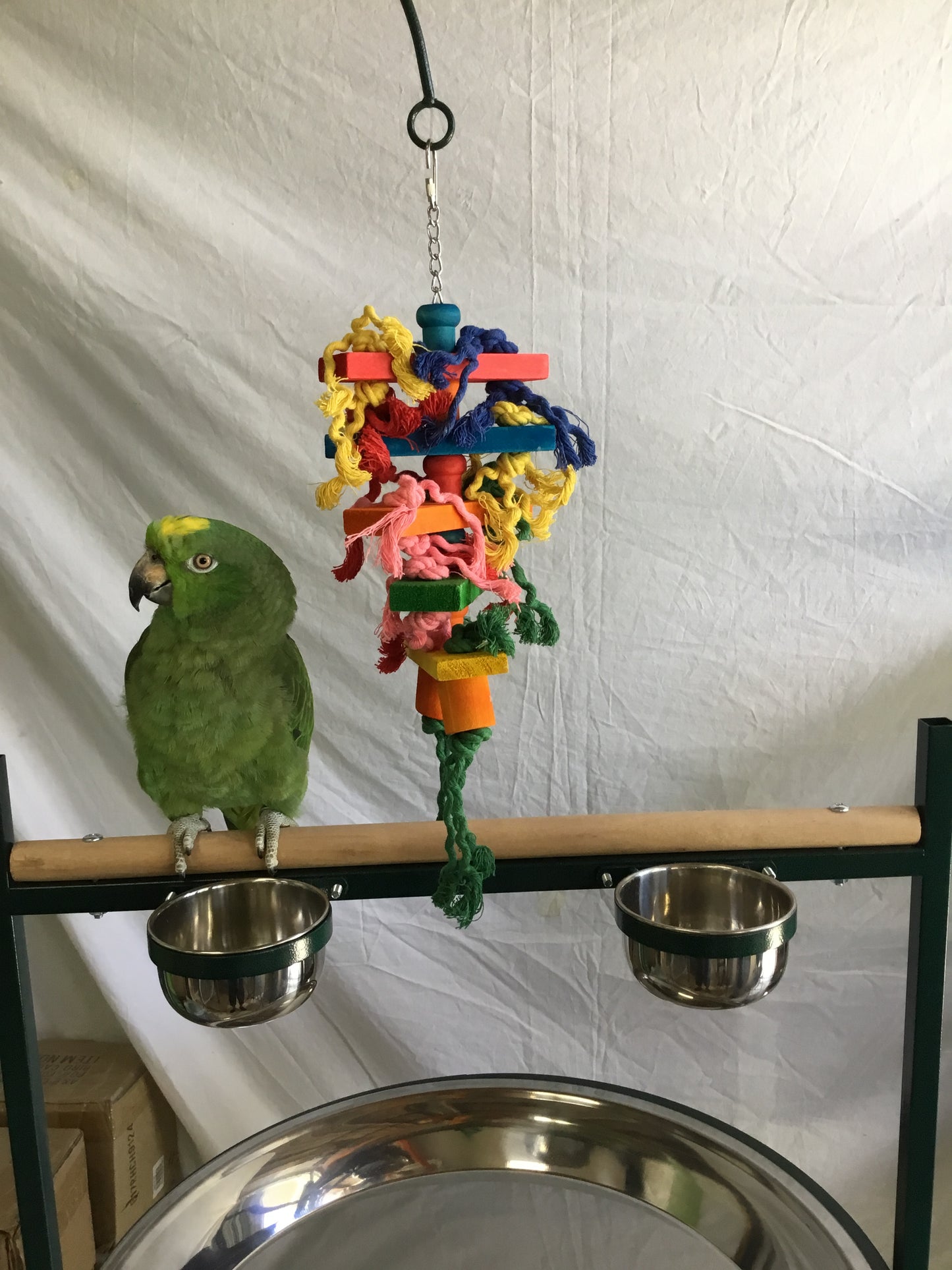 Birds LOVE Rope Slat Wood Chew