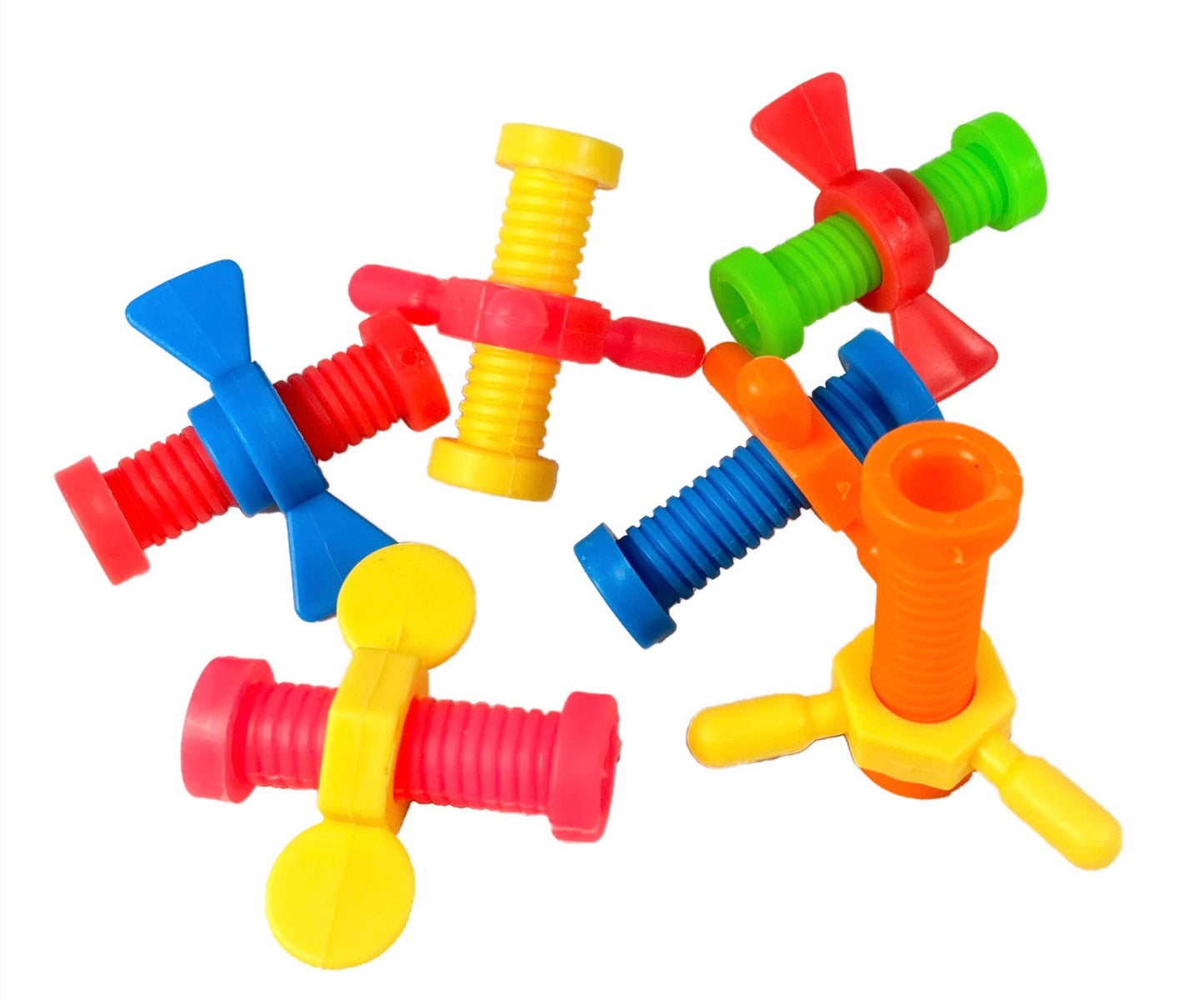 Birds LOVE 4-Pack Nuts n Bolts Foot Toy, Bite and Play, for Small to Medium Parrots