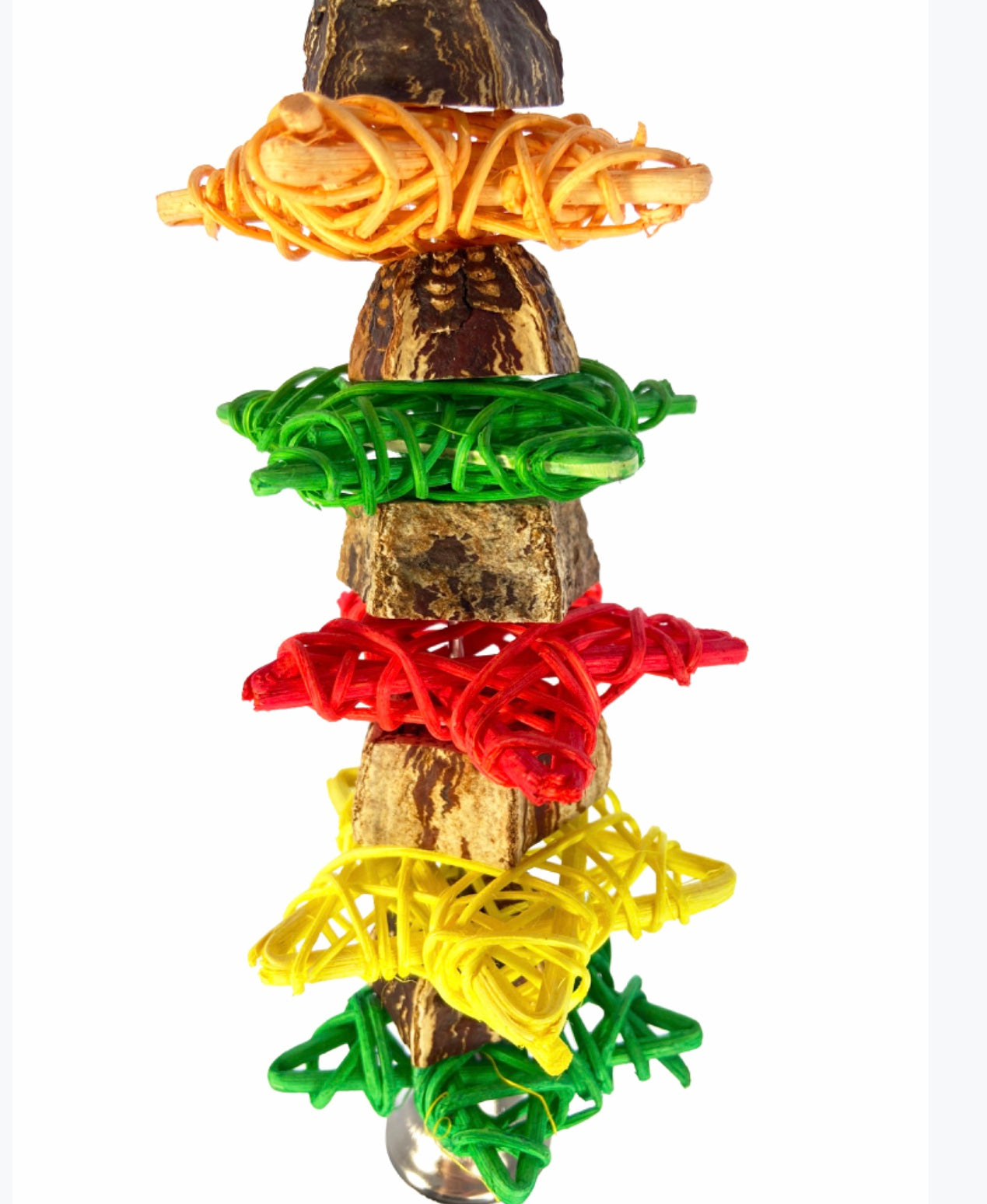 Birds LOVE Wicker Stars and Mahogany Wood Toy