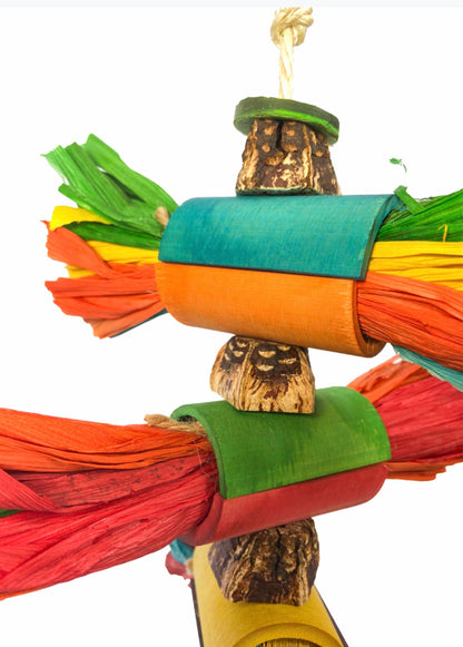 Birds LOVE Corn leaf Burrito Stacker Parrot Toy