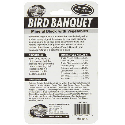 Zoo Med Bird Banquet Veggie Mineral Treat, Large