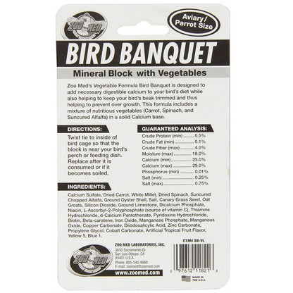 Zoo Med Bird Banquet Veggie Mineral Treat, Large