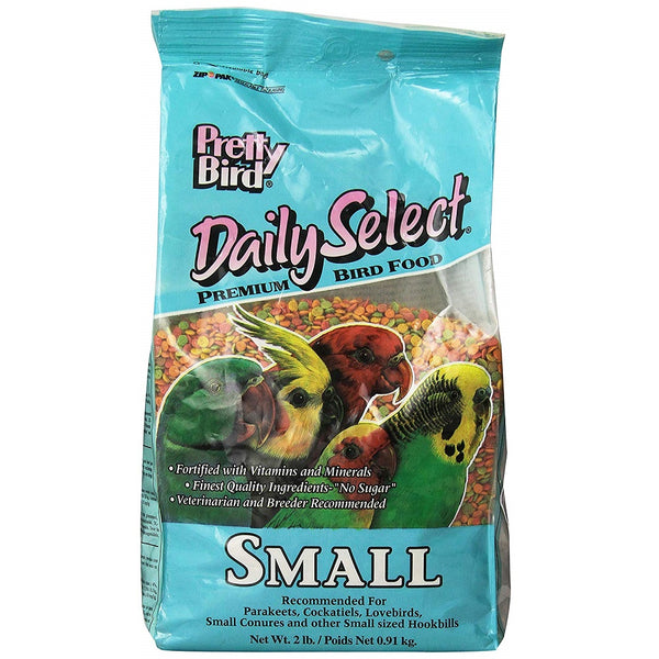 Pretty Bird Daily Select Premium Extruded Bird Food, Small, 2 lbs