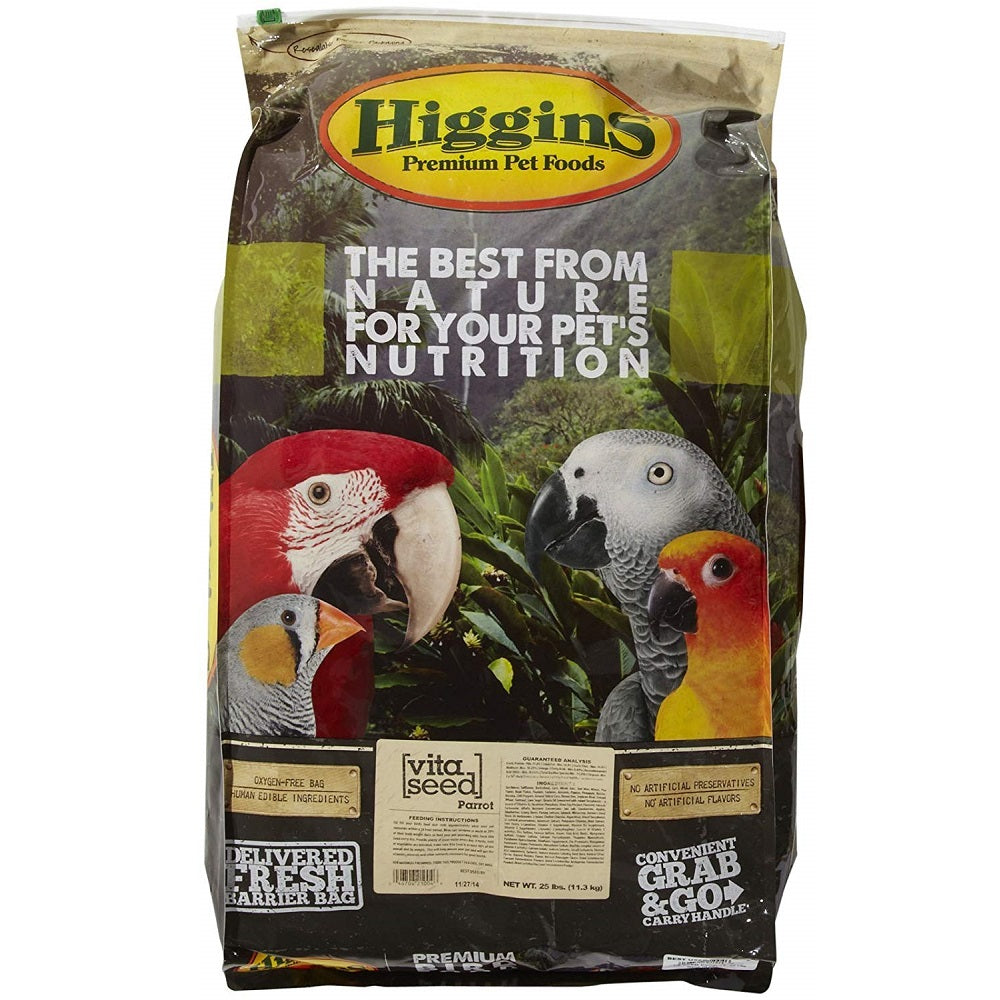 Higgins Safflower Gold Parrot Hookbill Bird Food 25lb