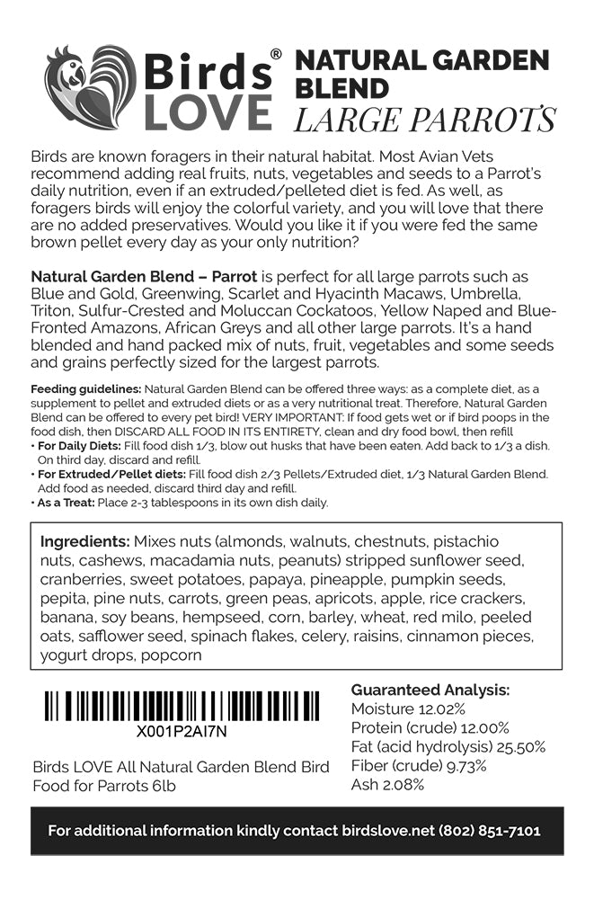 Bird's Love Natural Garden Blend, 6 lbs