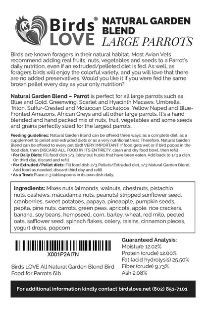 Bird's Love Natural Garden Blend, 6 lbs