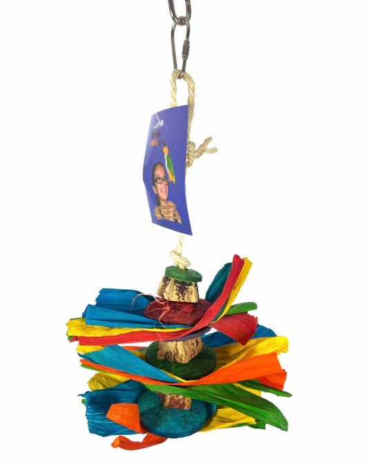 Birds LOVE Corn leaf Party Parrot Toy for Small to Medium Birds to Gnaw, Chew and Play