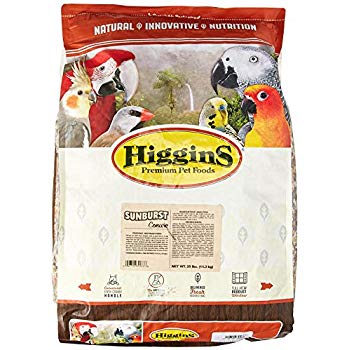 Higgins Sunburst Gourmet Food Mix for Conures, 25 lbs