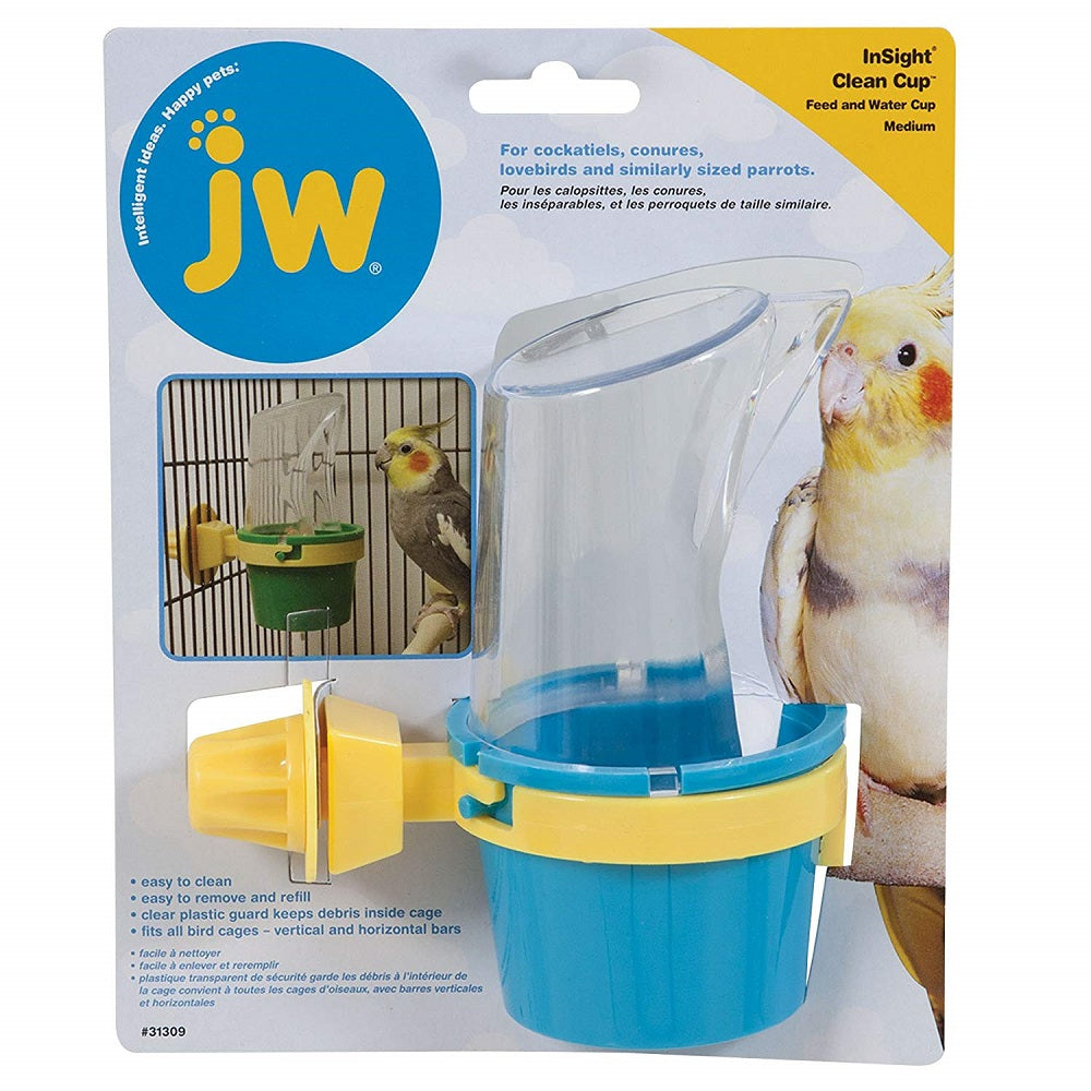 JW Pet Company Clean Cup Feeder and Water Cup, Medium