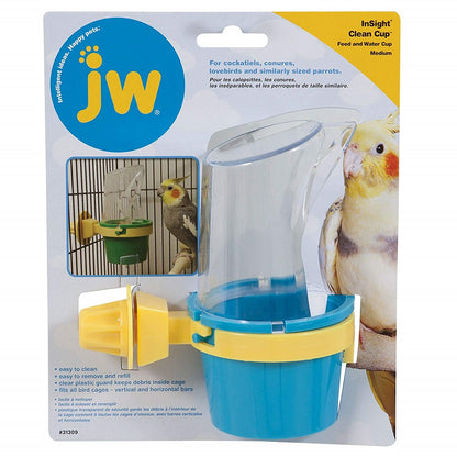 JW Pet Company Clean Cup Feeder and Water Cup, Medium