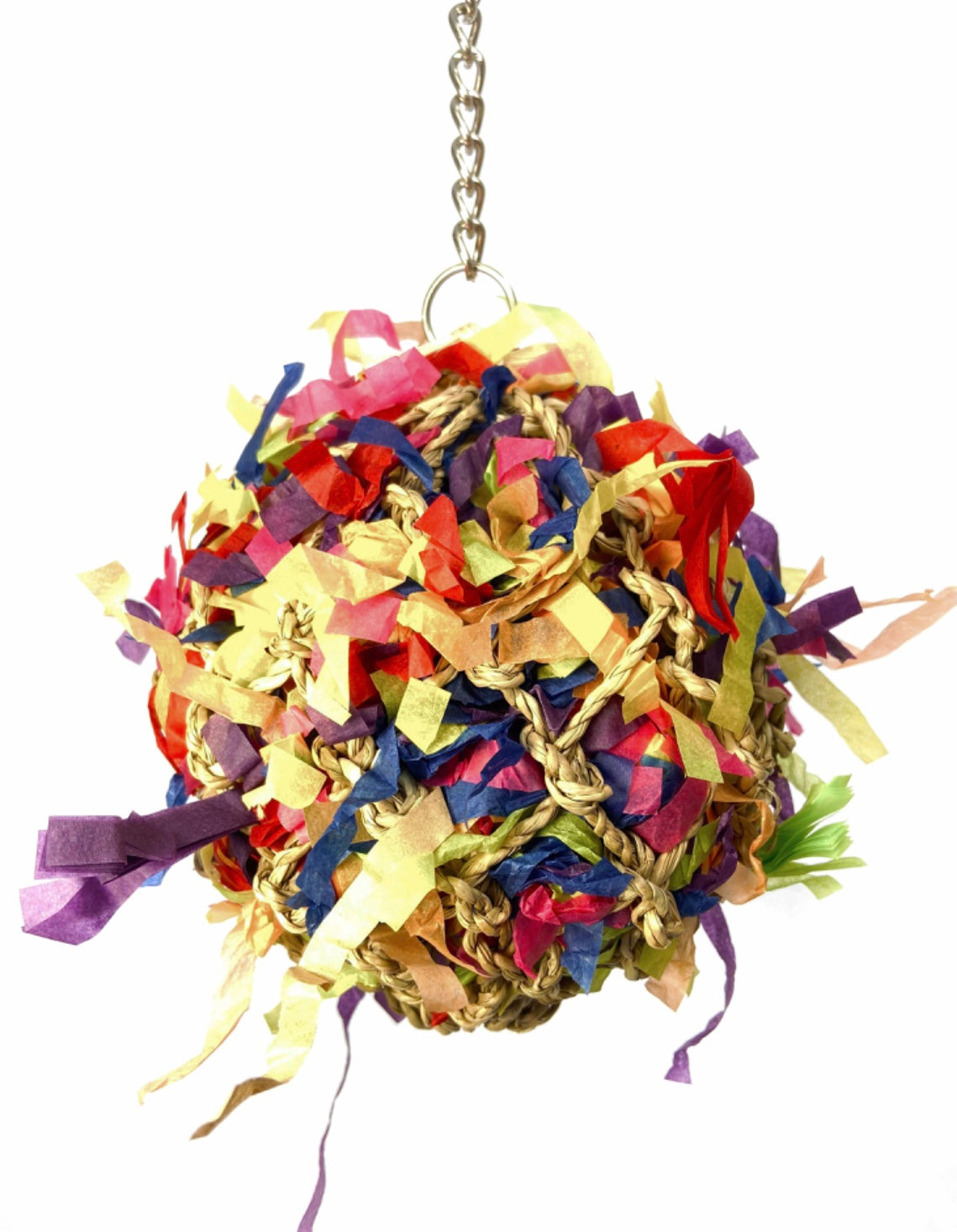 Birds LOVE Super Shredding Large Ball Parrot Toy, Foraging Toy w Hidden Treasures