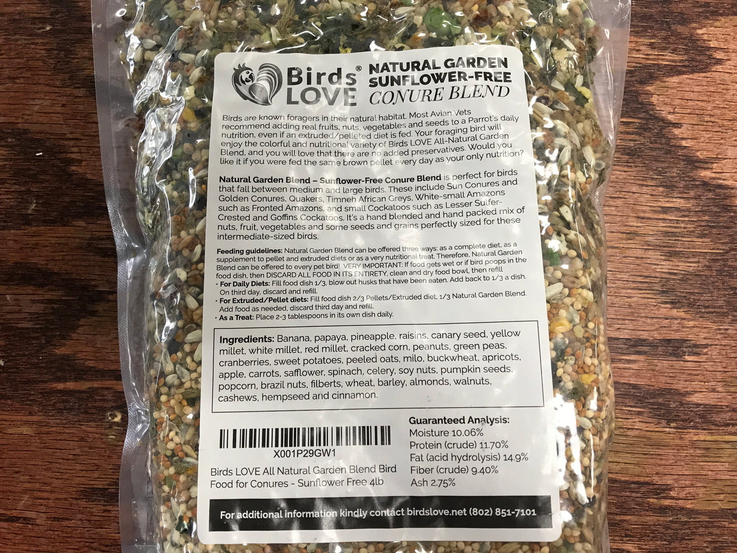 NATURAL GARDEN BLEND CONURE NO SUN, 2LB