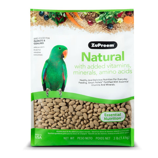Zupreem Natural for Parrots & Conures, 3 lbs