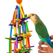 STRAW TOY WITH COTTON ROPE