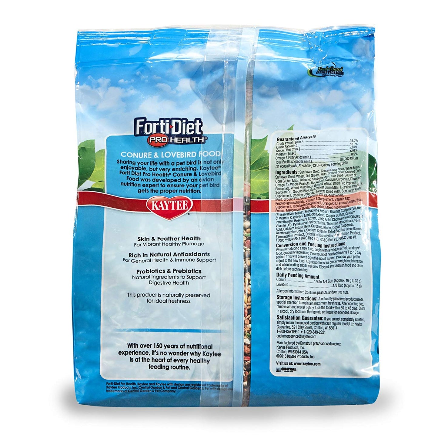 Kaytee Forti-Diet Pro Health Conure & Lovebird Food, 4 lbs.