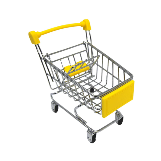 MINI SHOPPING CART YELLOW