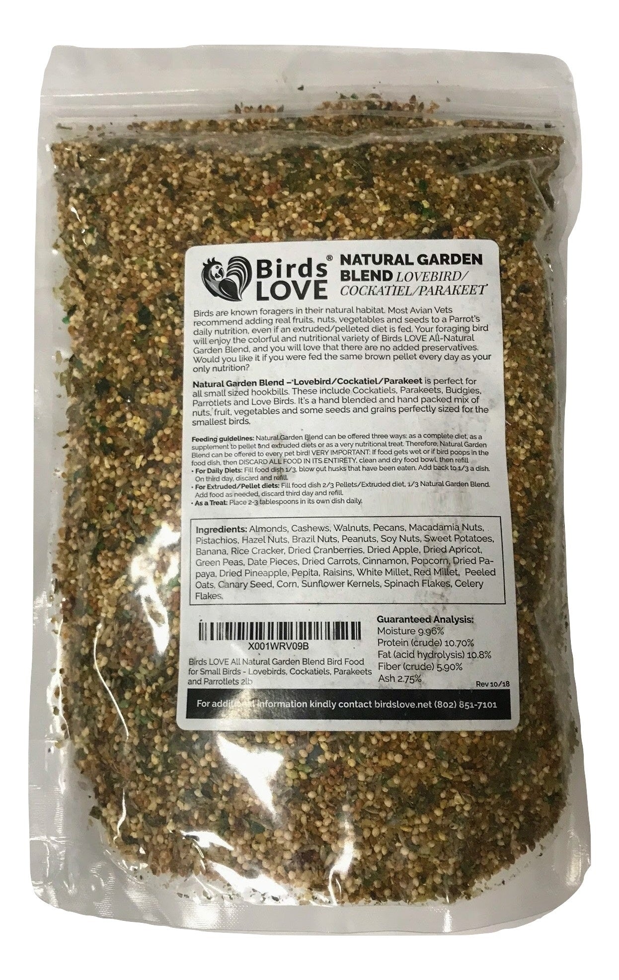 Bird's LOVE All Natural Garden Blend Small, 2 lbs