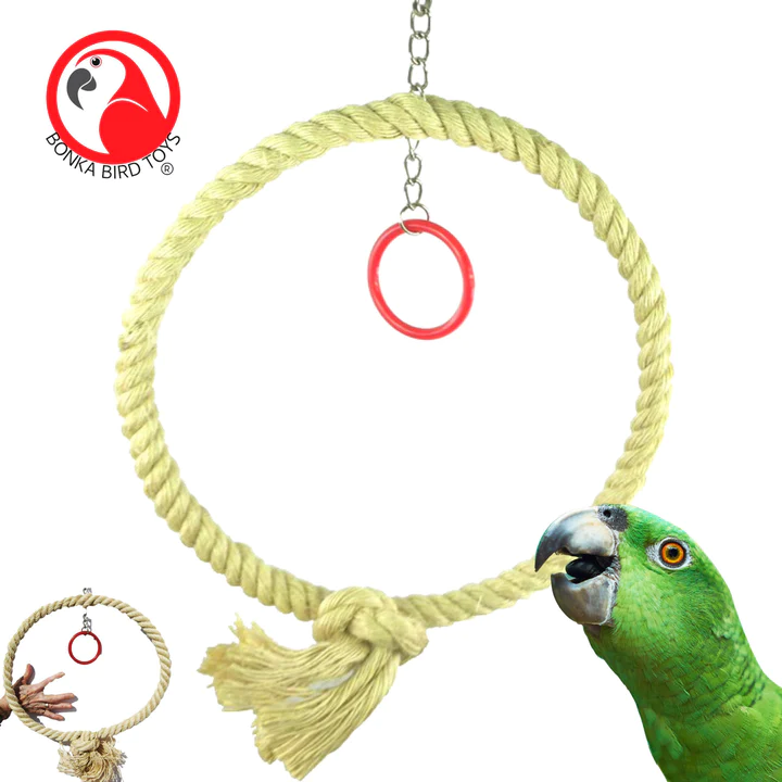 JUMBO SISAL ROPE SWING Golden Cockatoo