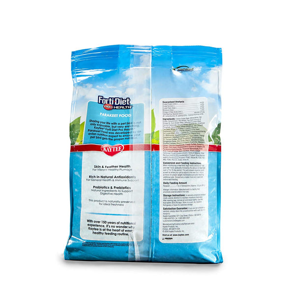 Kaytee Forti-Diet Pro for Parakeets, 4 lbs